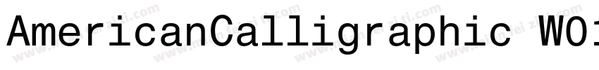 AmericanCalligraphic W01 Rg字体转换